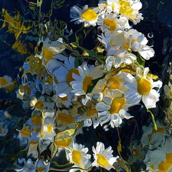 Photographie intitulée "les marguerites" par Aquartistiq, Œuvre d'art originale, Photographie numérique