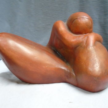 Escultura intitulada "Le grand repli ou "…" por Marie Ruiz, Obras de arte originais, Terracota