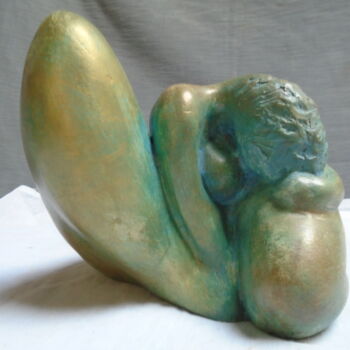Sculpture intitulée "Femme en terre cuit…" par Marie Ruiz, Œuvre d'art originale, Terre cuite