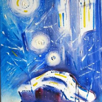 Картина под названием "Christmas night" - Ксения Попова, Подлинное произведение искусства