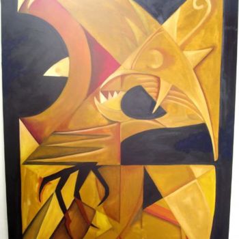 Painting titled "Aguila" by Alonso, Original Artwork, Oil