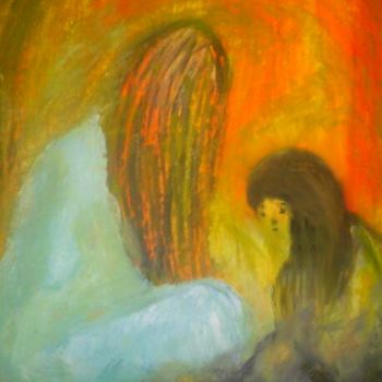 Malerei mit dem Titel "tristesse et chagrin" von A.Rafiq, Original-Kunstwerk, Acryl