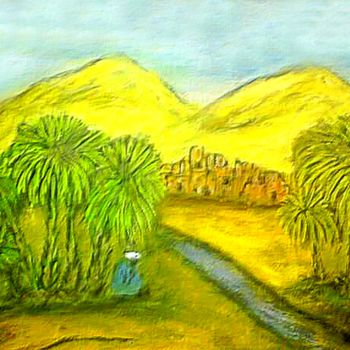 Painting titled "Oasis.jpg" by A.Rafiq, Original Artwork, Acrylic