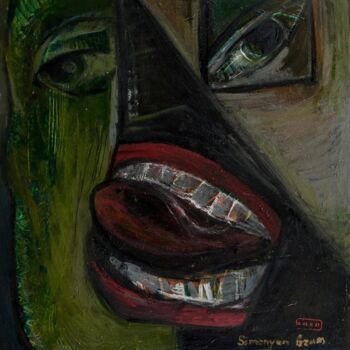 Peinture intitulée ",,Портрет,," par Aram Simonyan, Œuvre d'art originale, Huile