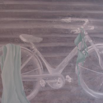 Painting titled "La bicicleta" by Aranda, Original Artwork, Oil