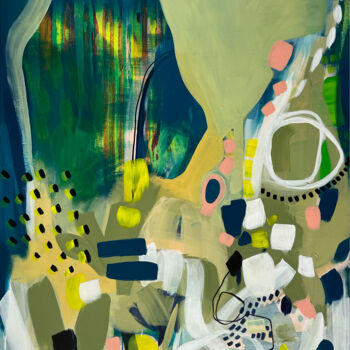 Картина под названием "Primavera" - Arasu, Подлинное произведение искусства, Акрил Установлен на Деревянная рама для носилок