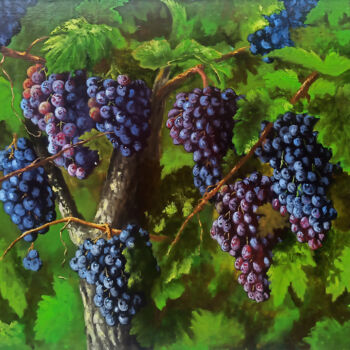 Peinture intitulée "Vineyard" par Arayik Muradyan, Œuvre d'art originale, Huile Monté sur Châssis en bois
