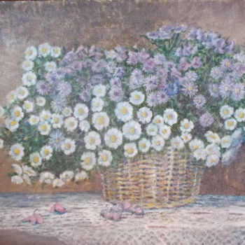 Schilderij getiteld "Сhrysanthemum" door Artyom Ukhov, Origineel Kunstwerk, Acryl