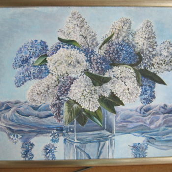 Painting titled "Lilac" by Artyom Ukhov, Original Artwork, Acrylic