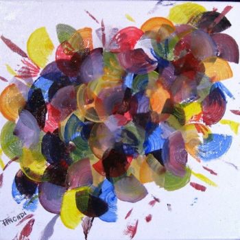 Malerei mit dem Titel "Couleurs circulaires" von Dominique Arcadipane (ARCADI), Original-Kunstwerk