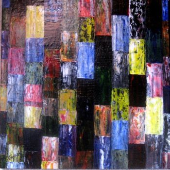 Painting titled "Patchwork" by Dominique Arcadipane (ARCADI), Original Artwork