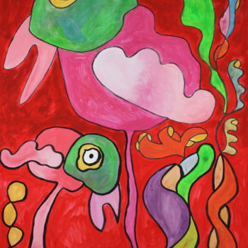 Painting titled "dare protezione" by Arcangelo Gentile, Original Artwork, Acrylic