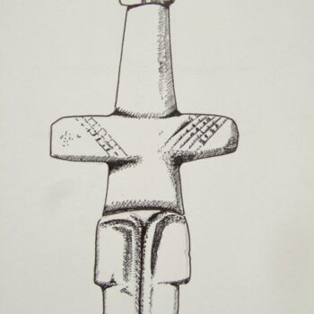Drawing titled "chalco7.jpg" by Archaeological Illustration, Original Artwork