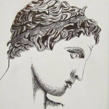 Drawing titled "hermes1.jpg" by Archaeological Illustration, Original Artwork