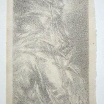 Drawing titled "Reflet lunaire" by Renaud Archambault De Beaune, Original Artwork, Ink Mounted on Cardboard