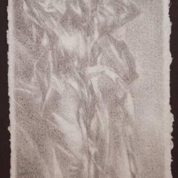 Desenho intitulada "Figure aux bras lev…" por Renaud Archambault De Beaune, Obras de arte originais