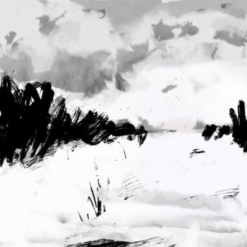 Arte digital titulada "Снежный пейзаж" por Irina Yazeva, Obra de arte original, Pintura Digital