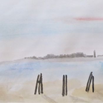Peinture intitulée "L'isle de Torcello…" par Giulia Archer, Œuvre d'art originale, Aquarelle