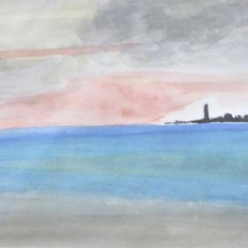Painting titled "Torcello, au loin" by Giulia Archer, Original Artwork, Watercolor