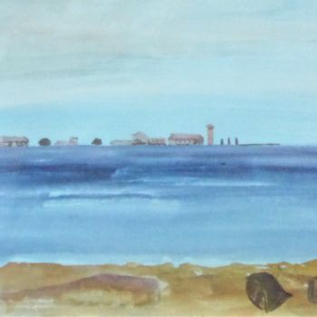 Peinture intitulée "Venise, les barques…" par Giulia Archer, Œuvre d'art originale, Aquarelle