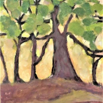 Malerei mit dem Titel "le vieux chêne et s…" von Giulia Archer, Original-Kunstwerk, Öl