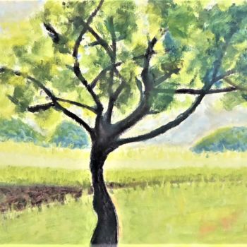 "l'arbre heureux" başlıklı Tablo Giulia Archer tarafından, Orijinal sanat, Petrol