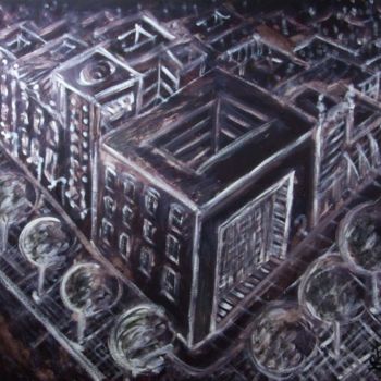 Painting titled ""LA URBE"" by José María Rubio Anaya, Original Artwork