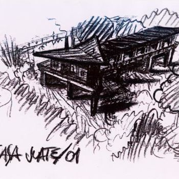 Drawing titled "Casa Juate, Valdemo…" by José María Rubio Anaya, Original Artwork