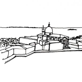 Drawing titled "Venecia (1)" by José María Rubio Anaya, Original Artwork