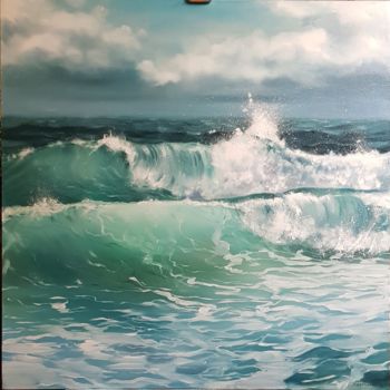 Картина под названием "Море" - Анна Костина, Подлинное произведение искусства, Масло
