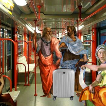 Digital Arts titled "Passengers" by Arciuli Vito (Bigboh), Original Artwork, Photo Montage