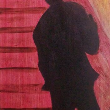 Painting titled "Smoke on the stairs" by Arciuli Vito (Bigboh), Original Artwork, Tempera