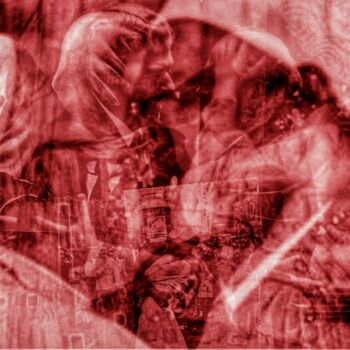 Fotografia intitulada "bisous rouges" por Arciuli Vito (Bigboh), Obras de arte originais, Fotografia Manipulada