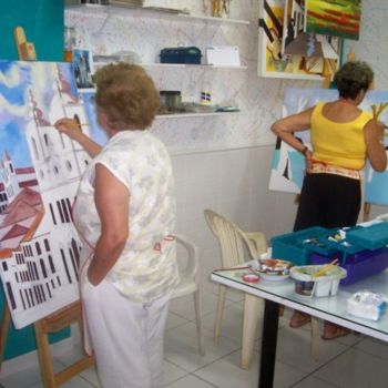 Pintura intitulada "ALUNOS" por Arco Íris, Obras de arte originais