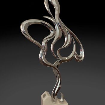 Sculpture intitulée "Treble clef" par Ardozo, Œuvre d'art originale, Aluminium