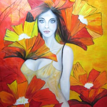 Peinture intitulée "Floralie" par Alix, Œuvre d'art originale, Huile
