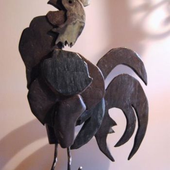 Sculpture titled "Coq d'Ardenne" by Alix, Original Artwork, Stone