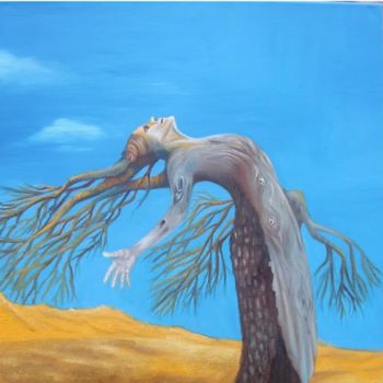 Картина под названием "Quand l'arbre meurt." - Alix, Подлинное произведение искусства, Масло