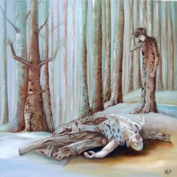 Peinture intitulée "Déforestation" par Alix, Œuvre d'art originale, Huile