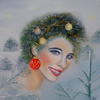 绘画 标题为“La mère Noël” 由Alix, 原创艺术品, 油