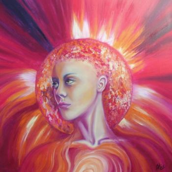 Peinture intitulée "Solar magnetism" par Alix, Œuvre d'art originale, Huile