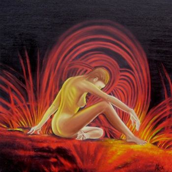 Malerei mit dem Titel "Radiance" von Alix, Original-Kunstwerk, Öl