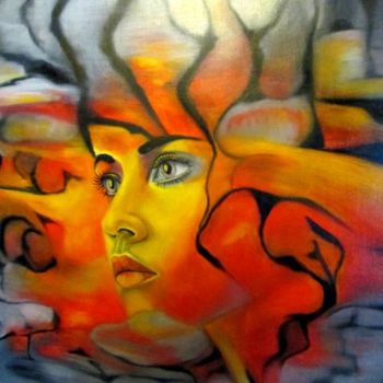 Pintura titulada "Spirit of fire" por Alix, Obra de arte original, Oleo