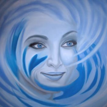 Painting titled "Spirit of water" by Alix, Original Artwork, Oil
