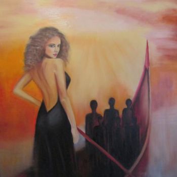 Painting titled "Initiatory journey" by Alix, Original Artwork, Oil