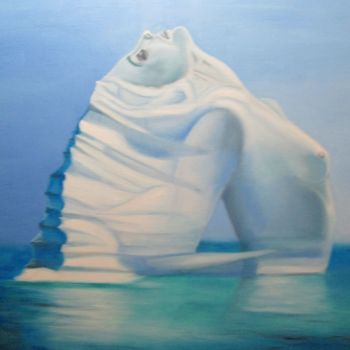 Schilderij getiteld "Iceberg 2" door Alix, Origineel Kunstwerk, Olie