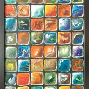 Картина под названием "Mosaic - Earth, Win…" - Arkadiusz Kulesza, Подлинное произведение искусства, Акрил