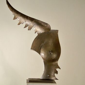 Escultura titulada "She is an angel" por Arek.G, Obra de arte original, Metales