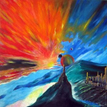 Pintura intitulada "Затерянный мир" por Valerii Martianov, Obras de arte originais, Outro