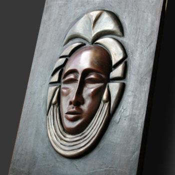 「AMANI」というタイトルの彫刻 Aremaïによって, オリジナルのアートワーク, ミックスメディア